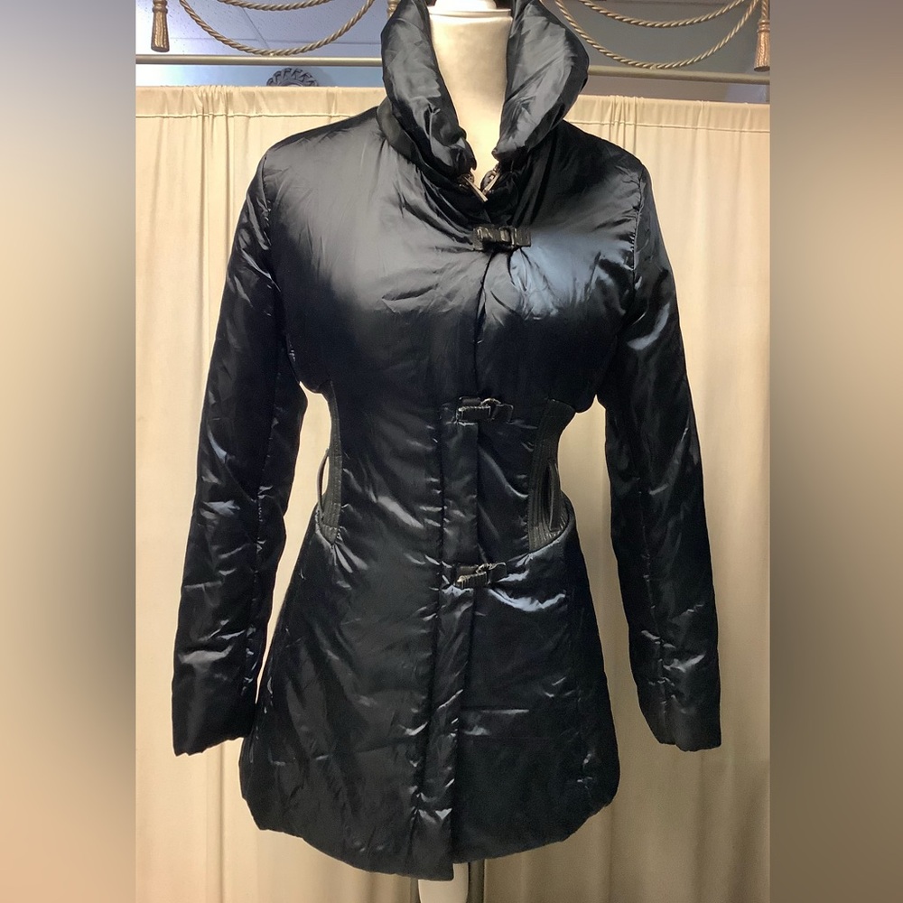 Deep Blue Y2K Puffer Jacket Coat